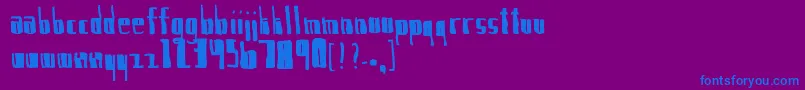 Шрифт IAmNervous. – синие шрифты на фиолетовом фоне