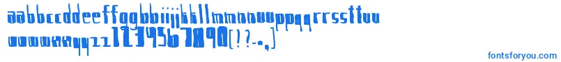 Шрифт IAmNervous. – синие шрифты на белом фоне