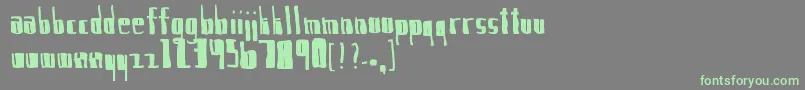 Шрифт IAmNervous. – зелёные шрифты на сером фоне