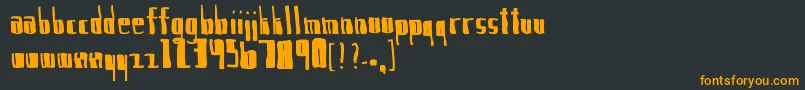 Шрифт IAmNervous. – оранжевые шрифты на чёрном фоне
