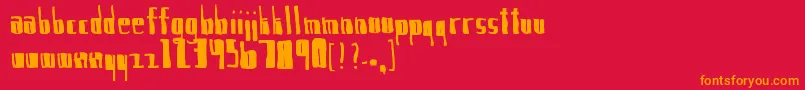 IAmNervous. Font – Orange Fonts on Red Background