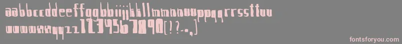 フォントIAmNervous. – 灰色の背景にピンクのフォント