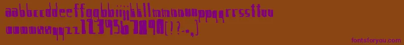 Шрифт IAmNervous. – фиолетовые шрифты на коричневом фоне