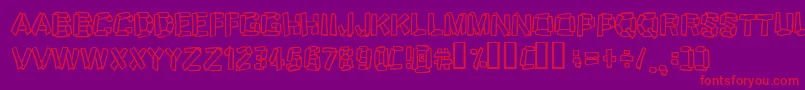 Funkystoneage Font – Red Fonts on Purple Background