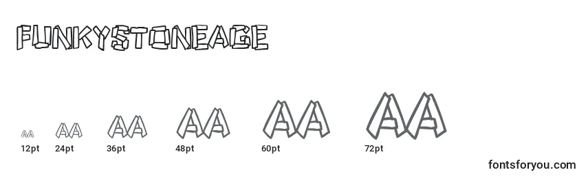 Funkystoneage Font Sizes