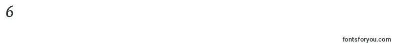 フォントGlasgowserialItalic – フォント数字6
