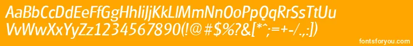 GlasgowserialItalic Font – White Fonts on Orange Background