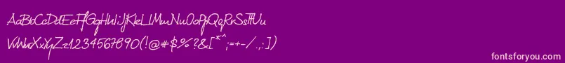 KubarecznyneueRegular Font – Pink Fonts on Purple Background