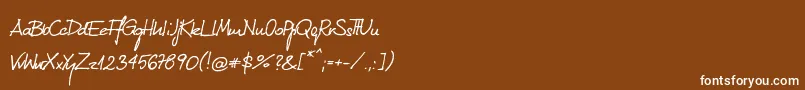 KubarecznyneueRegular Font – White Fonts on Brown Background
