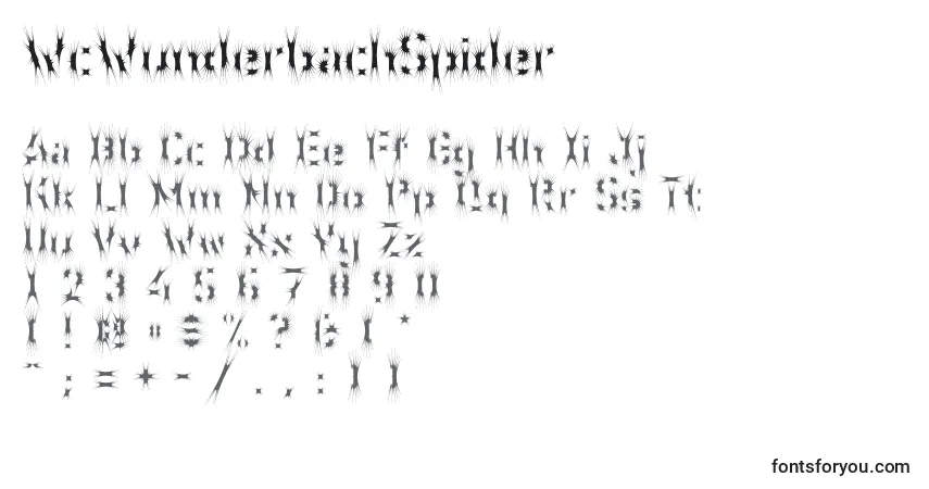 WcWunderbachSpider Font – alphabet, numbers, special characters