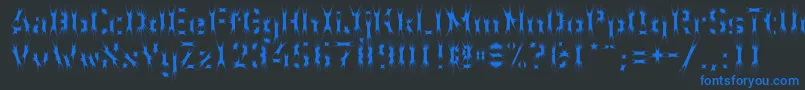 WcWunderbachSpider Font – Blue Fonts on Black Background