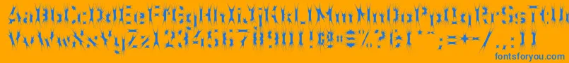 WcWunderbachSpider Font – Blue Fonts on Orange Background