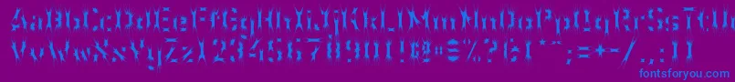 WcWunderbachSpider Font – Blue Fonts on Purple Background