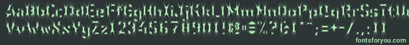 WcWunderbachSpider Font – Green Fonts on Black Background