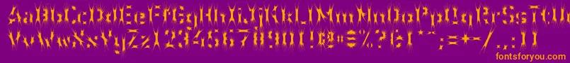 WcWunderbachSpider Font – Orange Fonts on Purple Background