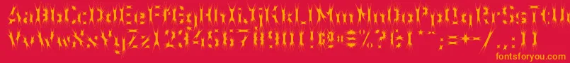 WcWunderbachSpider Font – Orange Fonts on Red Background