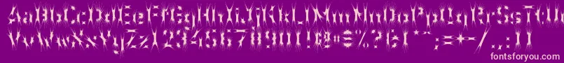 WcWunderbachSpider Font – Pink Fonts on Purple Background