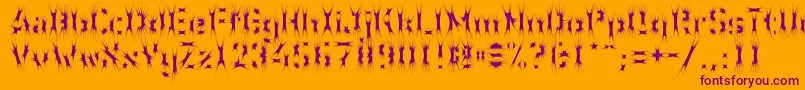 WcWunderbachSpider Font – Purple Fonts on Orange Background