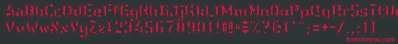 WcWunderbachSpider Font – Red Fonts on Black Background