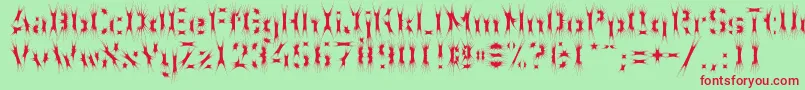 Шрифт WcWunderbachSpider – красные шрифты на зелёном фоне