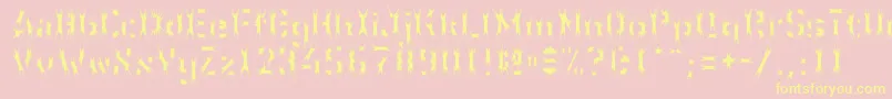 WcWunderbachSpider Font – Yellow Fonts on Pink Background