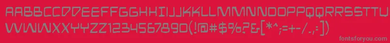 Mandroidbb Font – Gray Fonts on Red Background