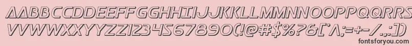 Fonte Postmaster3D – fontes pretas em um fundo rosa