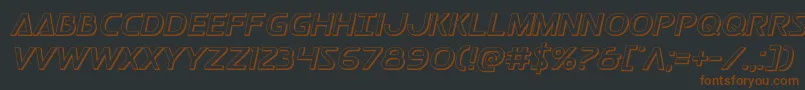 Postmaster3D-fontti – ruskeat fontit mustalla taustalla