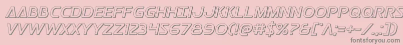 Postmaster3D Font – Gray Fonts on Pink Background