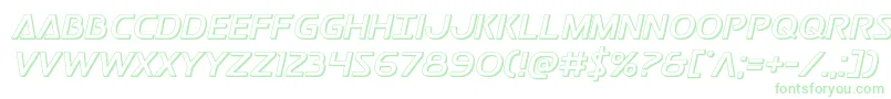 Postmaster3D-fontti – vihreät fontit valkoisella taustalla
