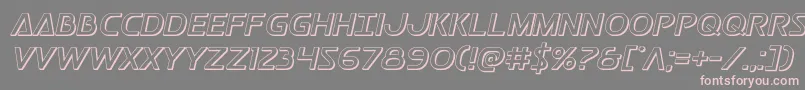 Postmaster3D-fontti – vaaleanpunaiset fontit harmaalla taustalla