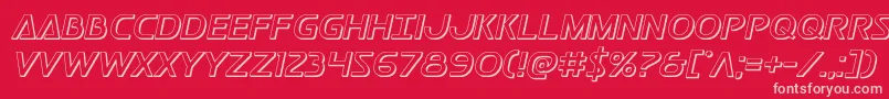 Postmaster3D Font – Pink Fonts on Red Background
