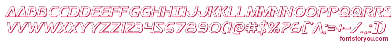 Шрифт Postmaster3D – красные шрифты на белом фоне