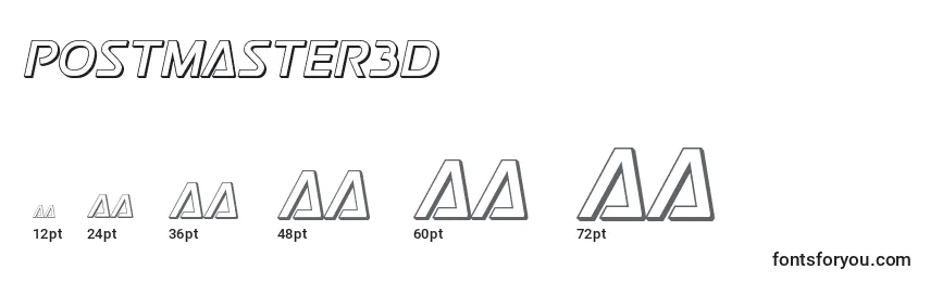 Postmaster3D Font Sizes
