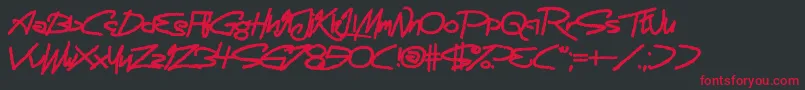 Scaremonger-Schriftart – Rote Schriften auf schwarzem Hintergrund