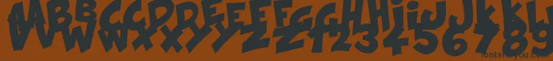 KraashBlack Font – Black Fonts on Brown Background