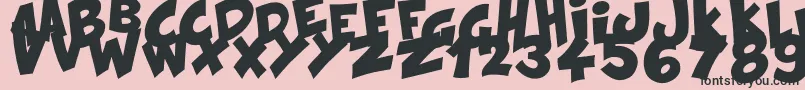KraashBlack Font – Black Fonts on Pink Background