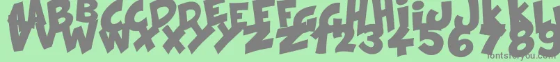 KraashBlack Font – Gray Fonts on Green Background
