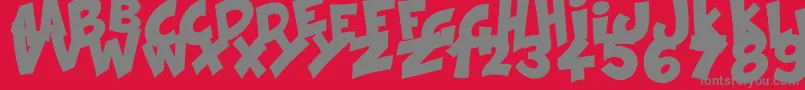 Fonte KraashBlack – fontes cinzas em um fundo vermelho