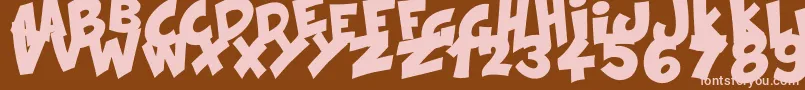 KraashBlack Font – Pink Fonts on Brown Background