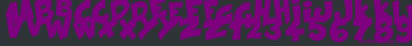 KraashBlack Font – Purple Fonts on Black Background