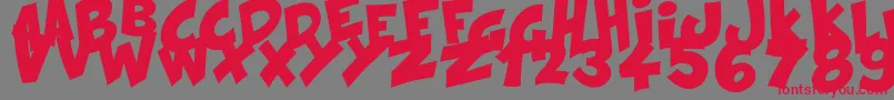 KraashBlack Font – Red Fonts on Gray Background