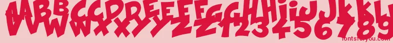KraashBlack Font – Red Fonts on Pink Background
