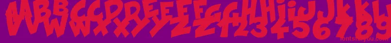 KraashBlack Font – Red Fonts on Purple Background