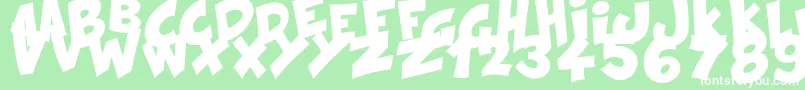 KraashBlack Font – White Fonts on Green Background