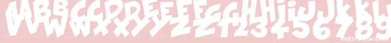 KraashBlack Font – White Fonts on Pink Background