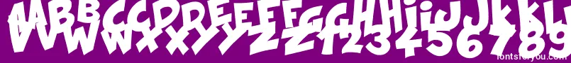 KraashBlack Font – White Fonts on Purple Background