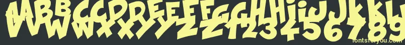 KraashBlack Font – Yellow Fonts on Black Background