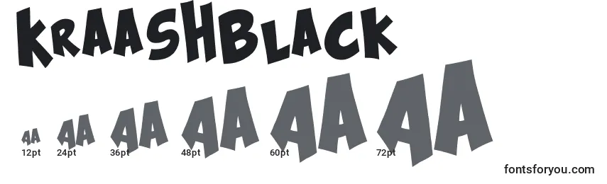 KraashBlack Font Sizes