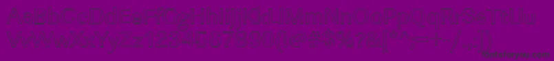 フォントLinearouRegular – 紫の背景に黒い文字
